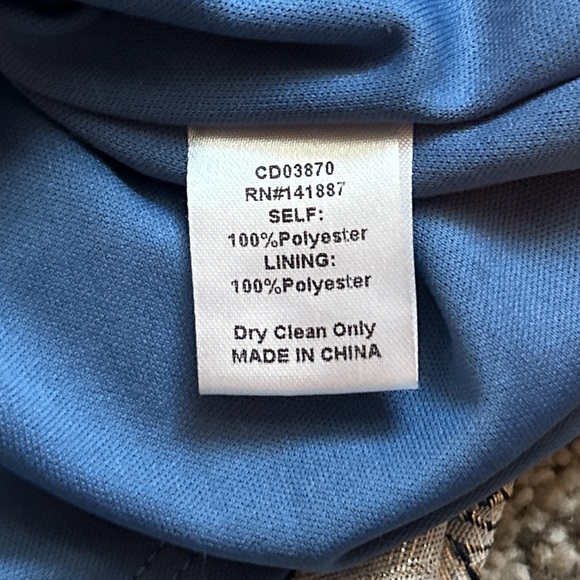 Worn once! Boutique Sz S party dress lined brocade type material is elegant!! - Picture 6 of 9